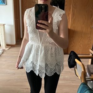 Lace beautiful unique top